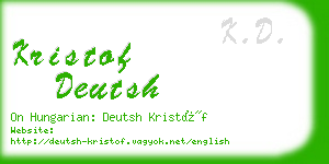 kristof deutsh business card